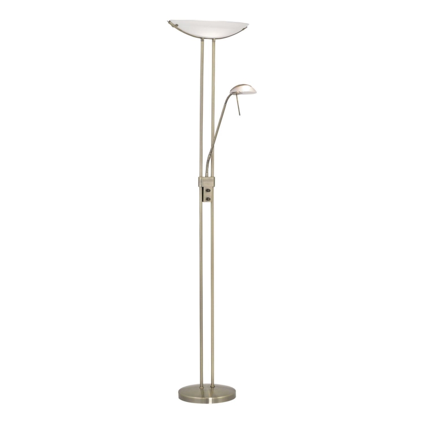 EGLO - Dimbare staande lamp BAYA 1xR7s/230W + 1xG9/33W brons