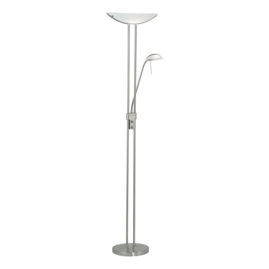 EGLO - Dimbare staande lamp BAYA 1xR7s/230W+1xG9/33W mat chroom