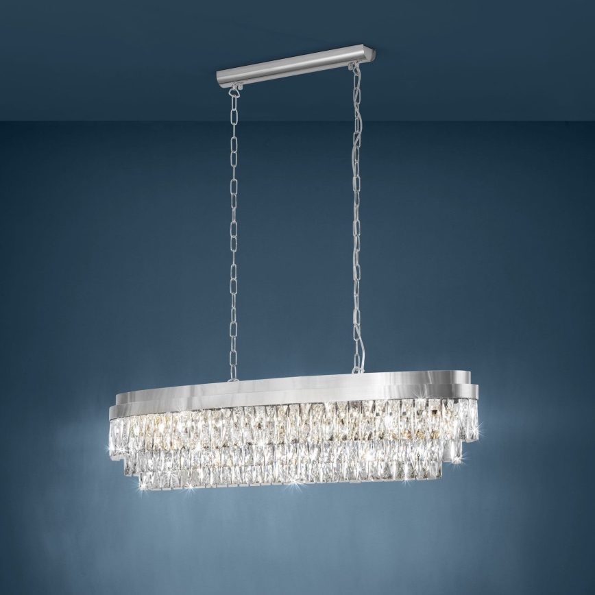 Eglo - Hanglamp aan een ketting 13xE14/40W/230V glanzend chroom
