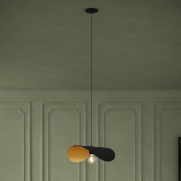 Eglo - Hanglamp aan een koord 1xE27/40W/230V 53 cm zwart/goud