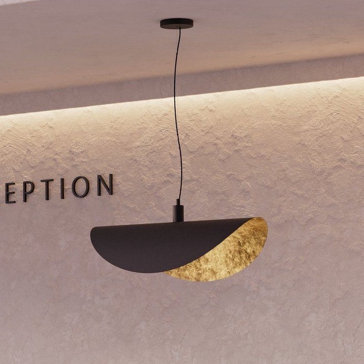 Eglo - Hanglamp aan een koord 1xE27/40W/230V 80 cm zwart/goud