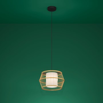 Eglo - Hanglamp aan een koord 1xE27/40W/230V bamboe
