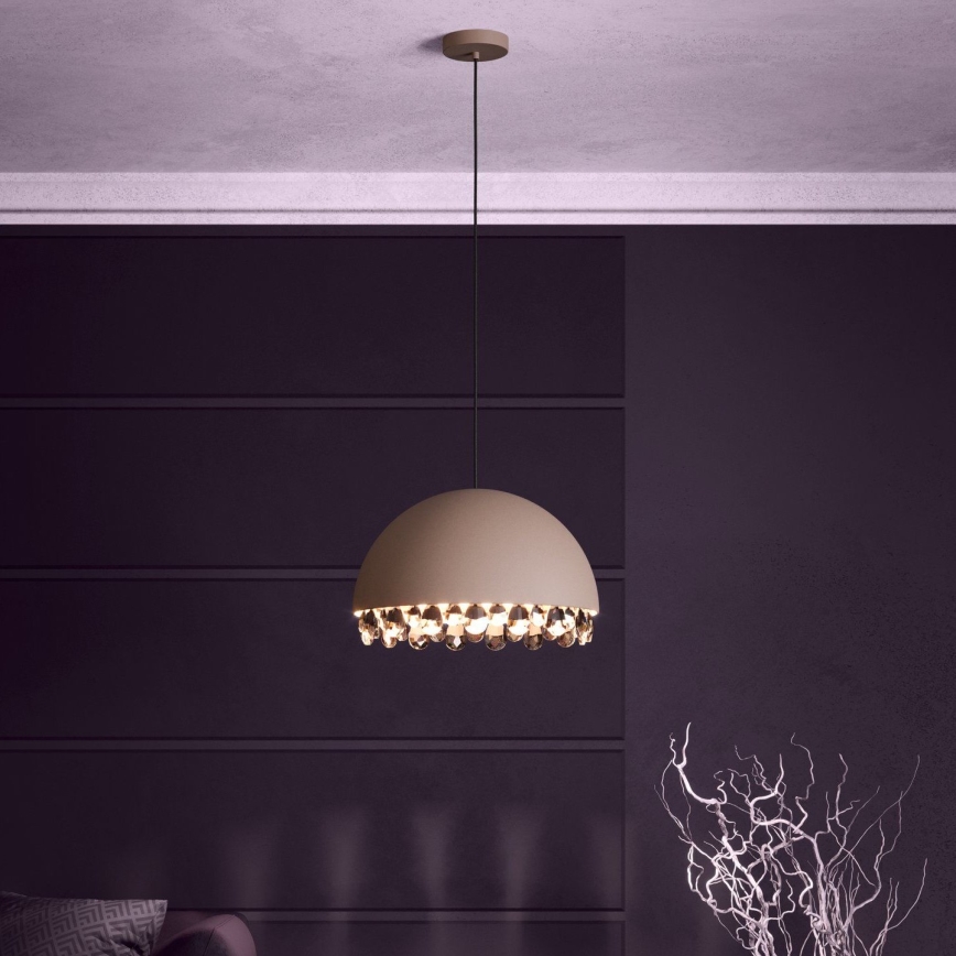 Eglo - Hanglamp aan een koord 1xE27/40W/230V bruin