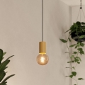 Eglo - Hanglamp aan een koord 1xE27/40W/230V bruin