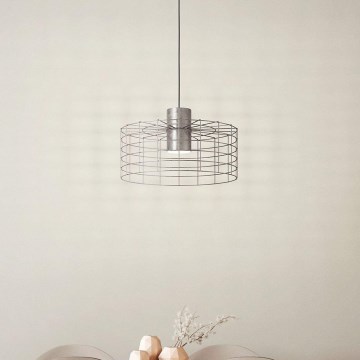 Eglo - Hanglamp aan een koord 1xE27/40W/230V d. 48 cm zilver