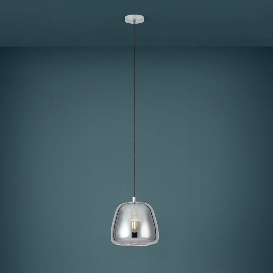 Eglo - Hanglamp aan een koord 1xE27/40W/230V diameter 26 cm gerookt