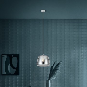 Eglo - Hanglamp aan een koord 1xE27/40W/230V diameter 35 cm gerookt