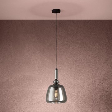 Eglo - Hanglamp aan een koord 1xE27/40W/230V gerookt