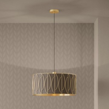 Eglo - Hanglamp aan een koord 1xE27/40W/230V goud/bruin