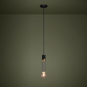 Eglo - Hanglamp aan een koord 1xE27/40W/230V zwart/goud