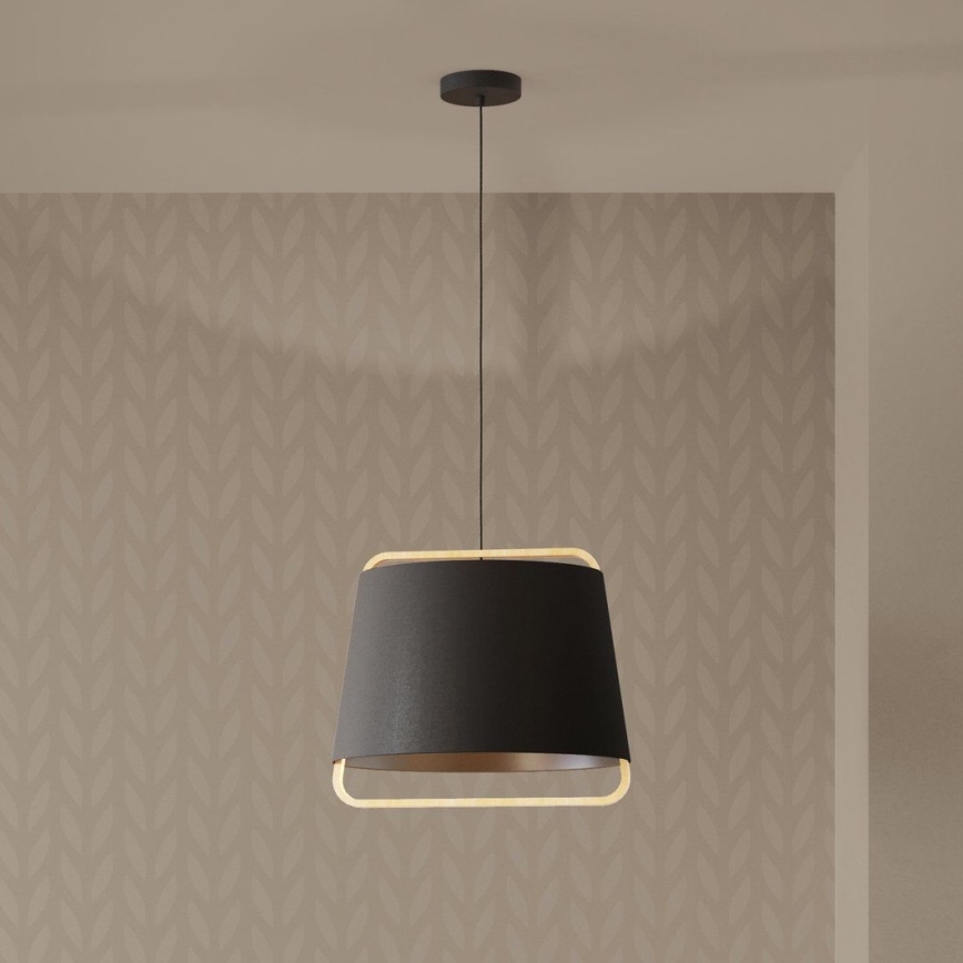 Eglo - Hanglamp aan een koord 1xE27/40W/230V zwart