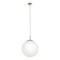 EGLO - Hanglamp aan een koord 1xE27/60W/230V diameter 25 cm wit