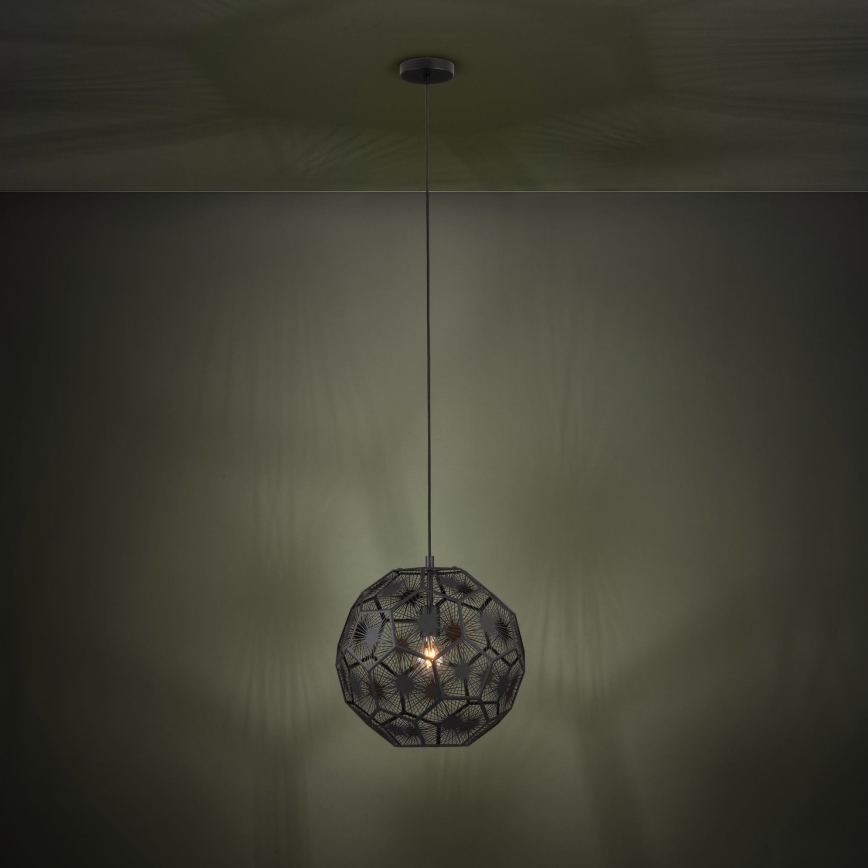 Eglo - Hanglamp aan een koord 1xE27/60W/230V diameter 41 cm zwart