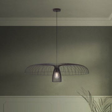 Eglo - Hanglamp aan een koord 1xE27/60W/230V diameter 98,5 cm zwart