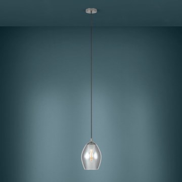 Eglo - Hanglamp aan een koord 1xE27/60W/230V gerookt