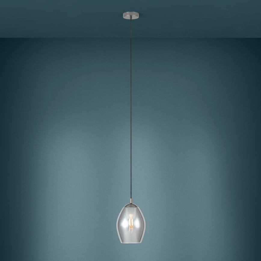 Eglo - Hanglamp aan een koord 1xE27/60W/230V gerookt