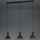 Eglo - Hanglamp aan een koord 3xE27/28W/230V zwart