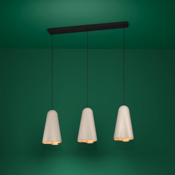 Eglo - Hanglamp aan een koord 3xE27/40W/230V beige