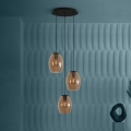 Eglo - Hanglamp aan een koord 3xE27/40W/230V bruin