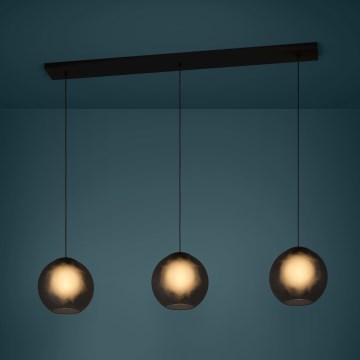 Eglo - Hanglamp aan een koord 3xE27/40W/230V gerookt