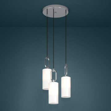 Eglo - Hanglamp aan een koord 3xE27/40W/230V glanzend chroom