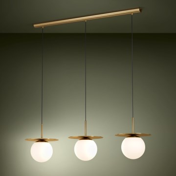 Eglo - Hanglamp aan een koord 3xE27/40W/230V goud