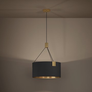 Eglo - Hanglamp aan een koord 3xE27/40W/230V zwart/goud
