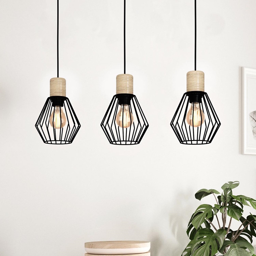 Eglo - Hanglamp aan een koord 3xE27/60W/230V