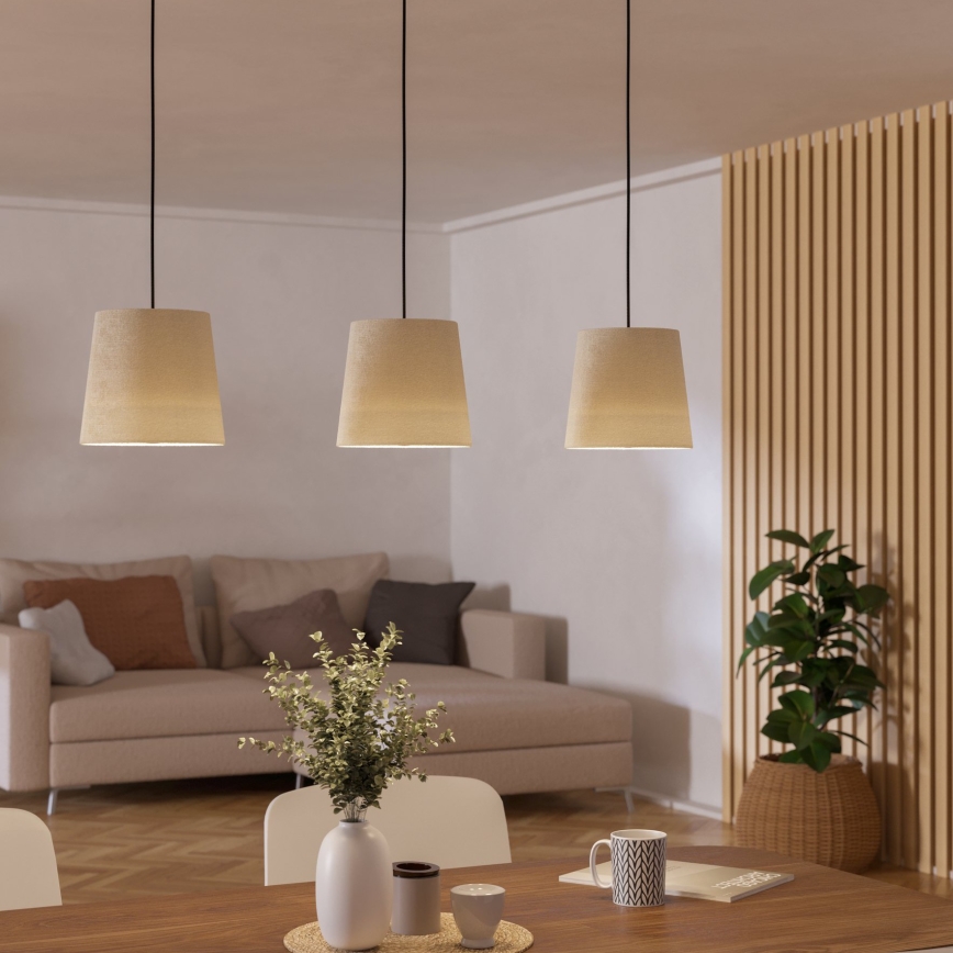 Eglo - Hanglamp aan een koord 3xE27/60W/230V wit