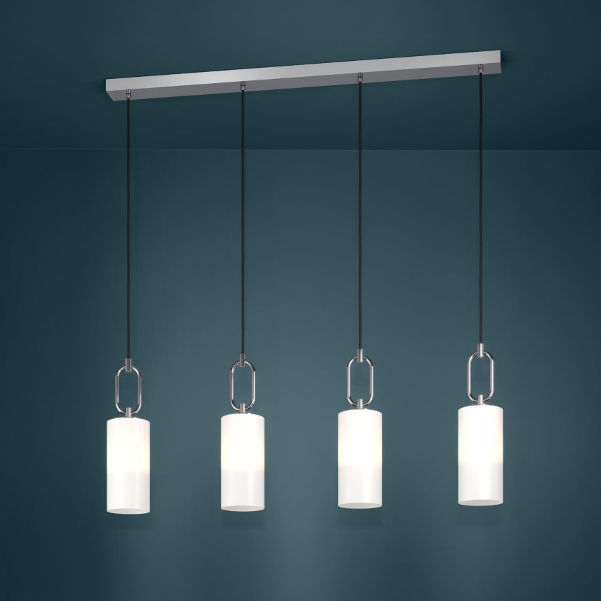 Eglo - Hanglamp aan een koord 4xE27/40W/230V glanzend chroom