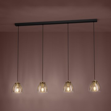 Eglo - Hanglamp aan een koord 4xE27/40W/230V goud
