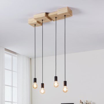 Eglo - Hanglamp aan een koord 4xE27/40W/230V