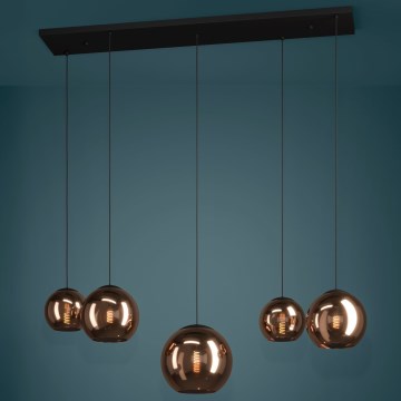 Eglo - Hanglamp aan een koord 5xE27/40W/230V koper