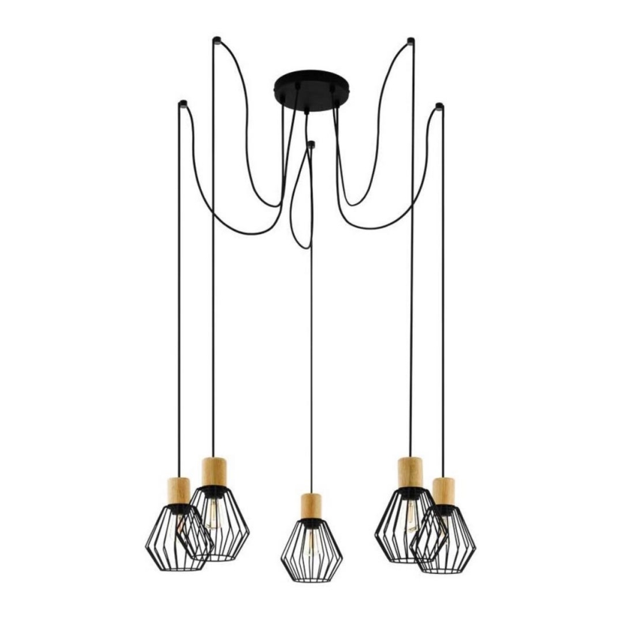 Eglo - Hanglamp aan een koord 5xE27/60W/230V spin