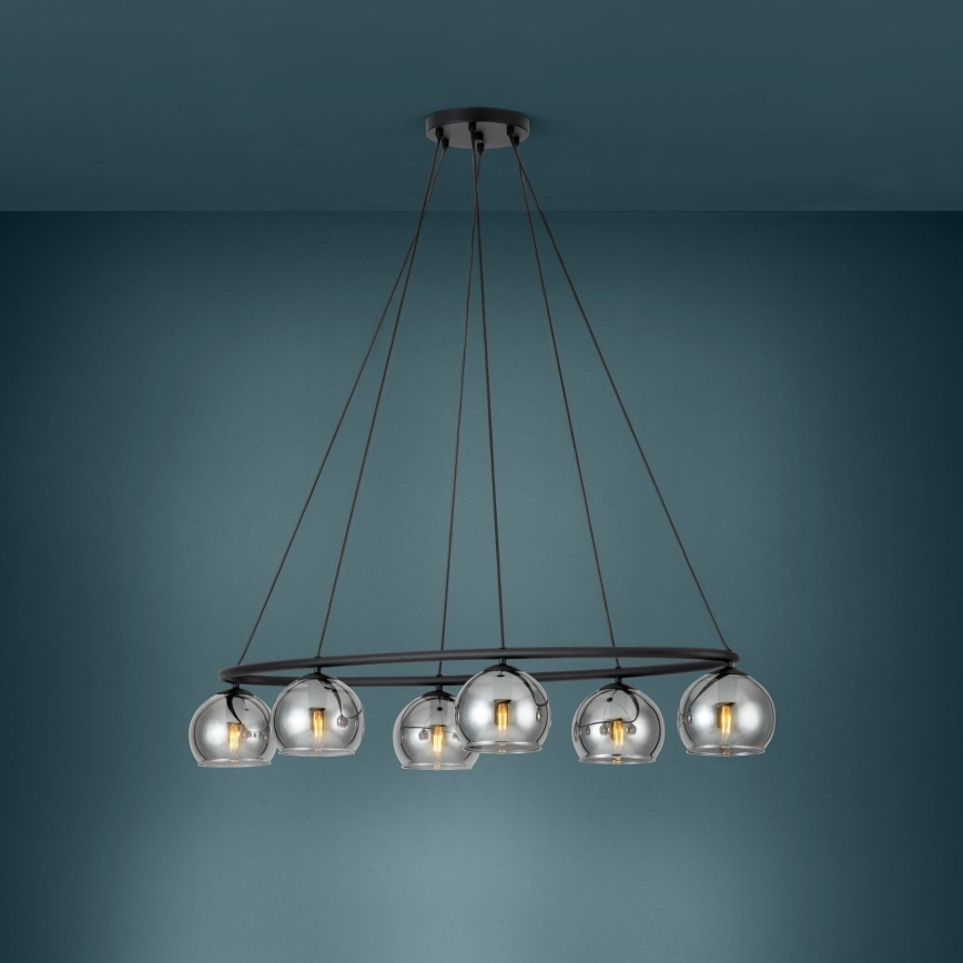 Eglo - Hanglamp aan een koord 6xE14/25W/230V