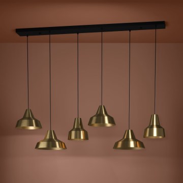 Eglo - Hanglamp aan een koord 6xE27/40W/230V goud