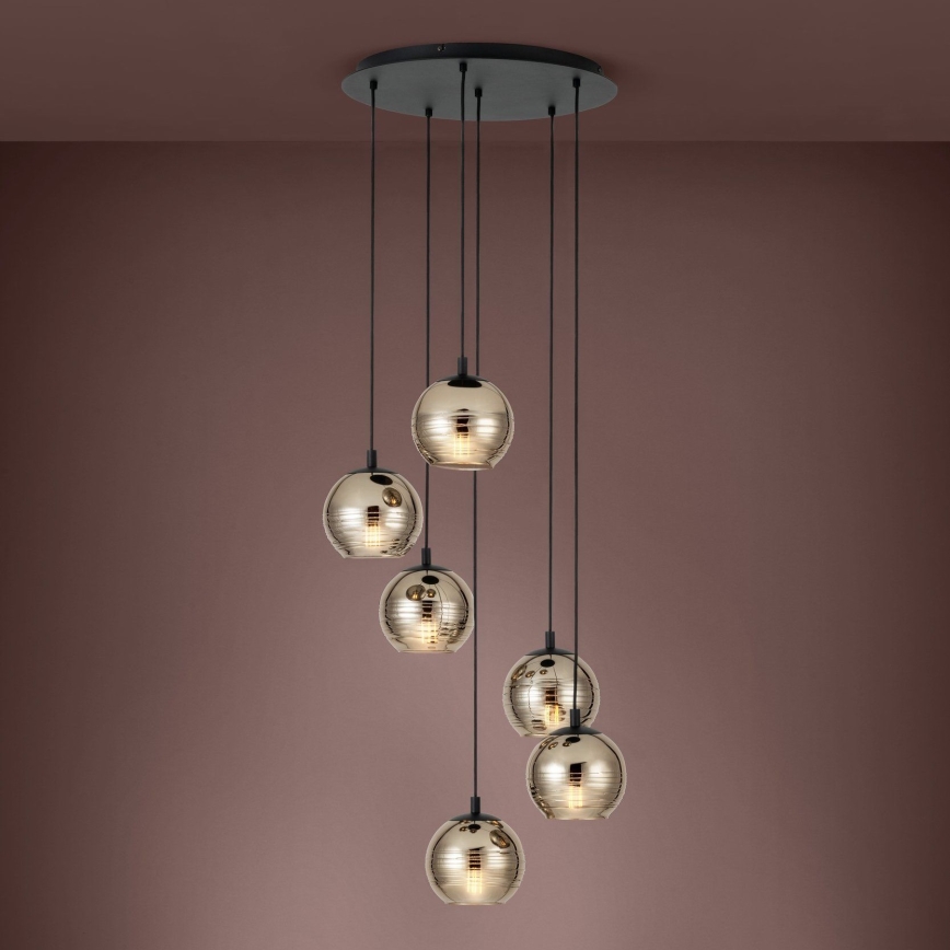 Eglo - Hanglamp aan een koord 6xE27/40W/230V