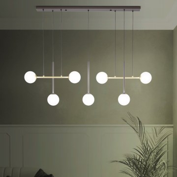 Eglo - Hanglamp aan een koord 7xE14/40W/230V goud/zwart
