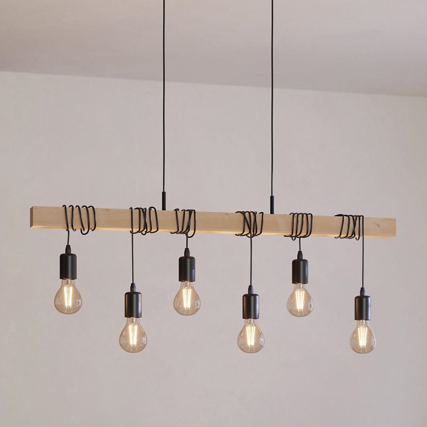 Eglo - Hanglamp aan een koord TOWNSHEND 6xE27/60W/230V