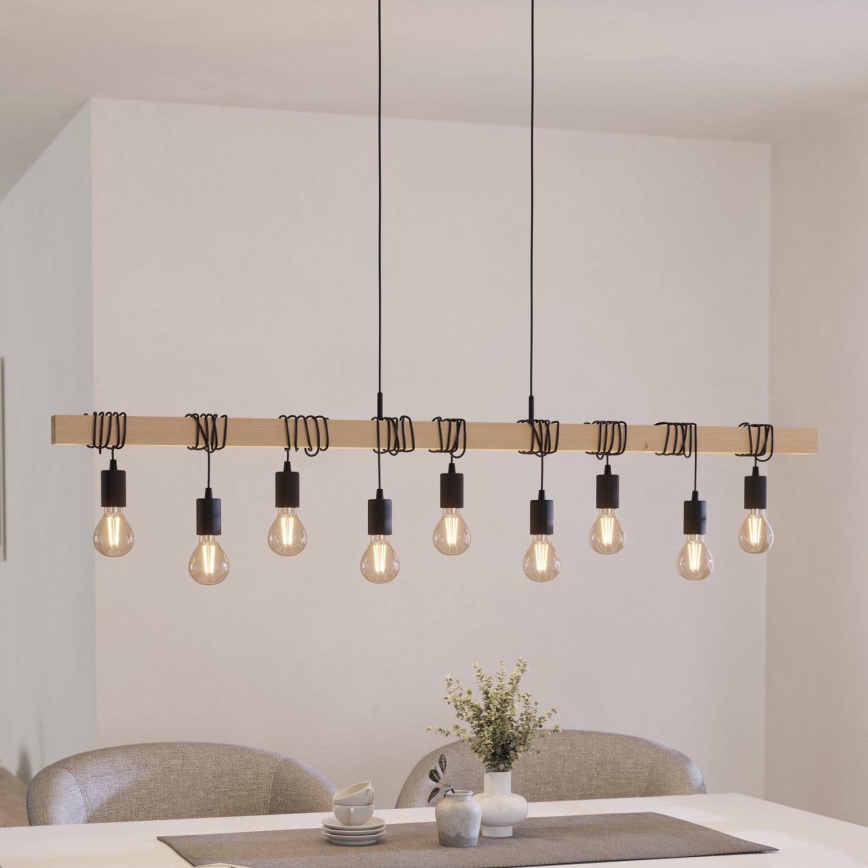 Eglo - Hanglamp aan een koord TOWNSHEND 9xE27/60W/230V