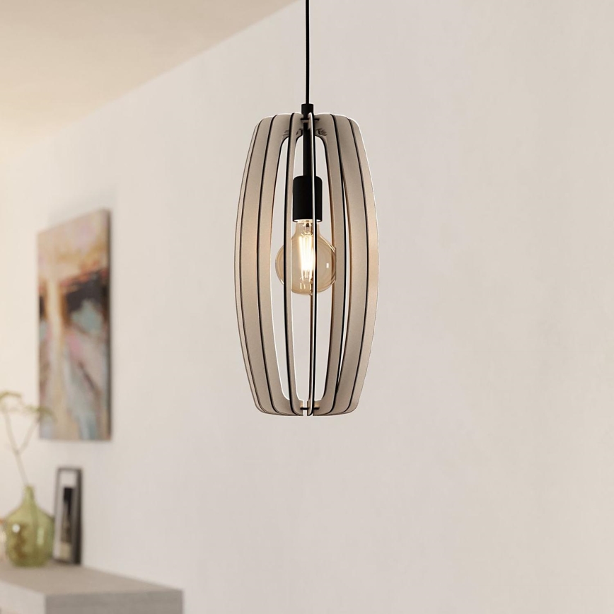 Eglo - Hanglamp aan kabel 1xE27/40W/230V crème