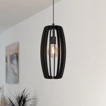 Eglo - Hanglamp aan kabel 1xE27/40W/230V zwart