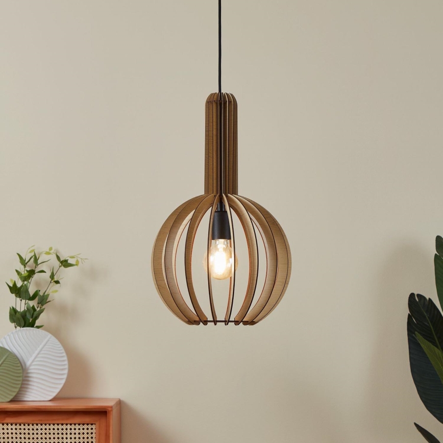 Eglo - Hanglamp aan kabel 1xE27/40W/230V Ø 31 cm beige