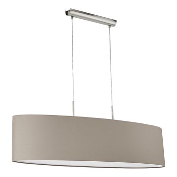 Eglo - Hanglamp aan kabel 2xE27/60W/230V taupe