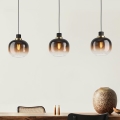 Eglo - Hanglamp aan kabel 3xE27/40W/230V bruin