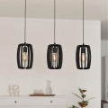 Eglo - Hanglamp aan kabel 3xE27/40W/230V zwart