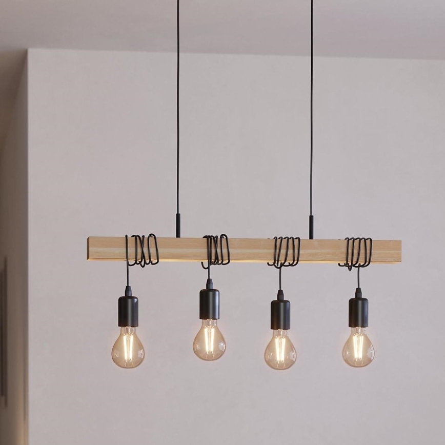 Eglo - Hanglamp aan kabel TOWNSHEND 4xE27/60W/230V
