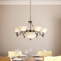 EGLO - Hanglamp aan ketting 9xE14/60W alabaster glas