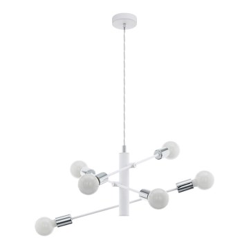 Eglo - Hanglamp aan koord 6xE27/60W/230V wit