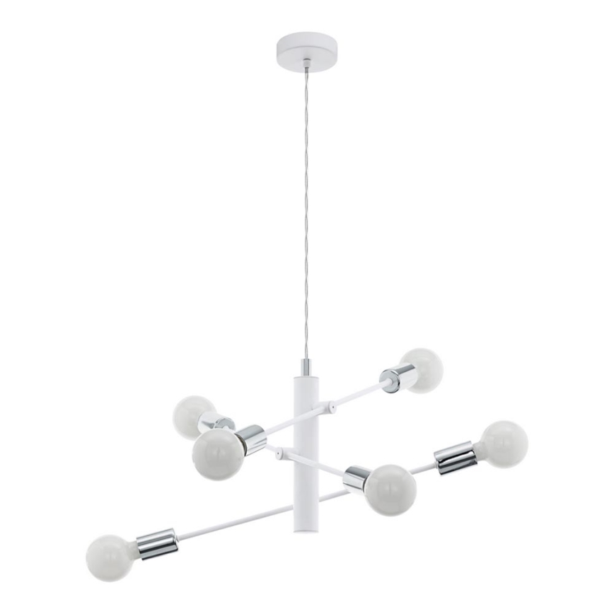 Eglo - Hanglamp aan koord 6xE27/60W/230V wit